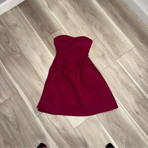 Rue21 Strapless Wine Dress fit and flare y2k